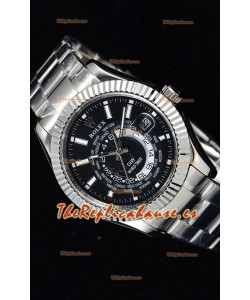 Rolex SkyDweller Reloj Suizo en Caja de Acero - Edición DIW Dial Negro