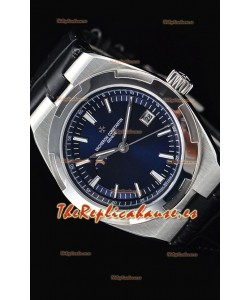 Vacheron Constantin Overseas MoonPhase Reloj Suizo Acero Inoxidable Dial Azul