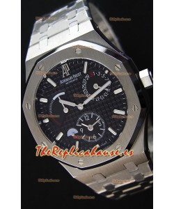 Audemars Piguet Royal Oak Dual Time Reloj Réplica Suizo en Dial Negro