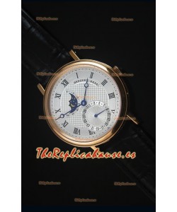 Breguet Classique Moonphase Reloj Replica Suizo de Oro Rosado