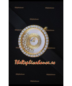 Chopard Happy Dreams 36MM Correa Negra, Dial Blanco