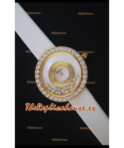 Chopard Happy Dreams 36MM Correa Blanca, Dial Blanco