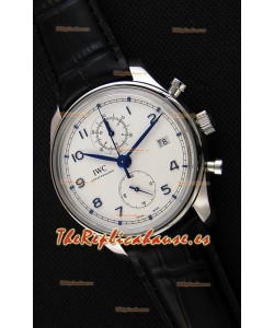 IWC Portugieser Chronograph Classic IW390302 Reloj Réplica Suizo Dial Blanco