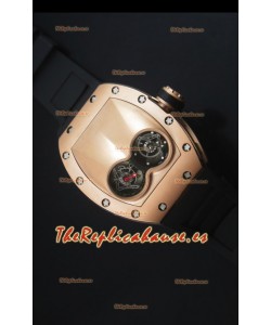 Richard Mille RM053 Tourbillon Pablo Mac Donough Reloj Suizo en Caja de Oro Rosado Correa Negra