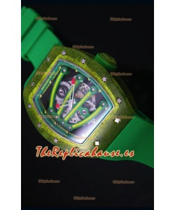 Richard Mille RM059 Reloj Replica Suizo Edición Yohan Blake en Dial color Verde