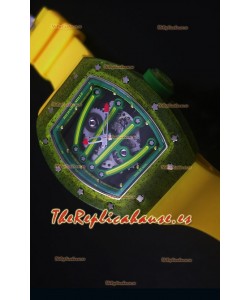 Richard Mille RM059 Reloj Replica Suizo Edición Yohan Blake en Dial color Verde