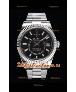 Rolex Sky-Dweller REF# 326934 Reloj Dial Negro con Caja en Acero 904L Reloj Réplica a Espejo 1:1