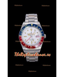 Rolex GMT Master Vintage Edition Reloj Réplica Suizo en Dial Blanco