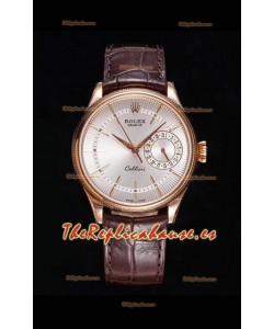 Rolex Cellini Date Ref#50515 Réplica a Espejo 1:1 Oro Rosado Dial Blanco Reloj en Acero 904L