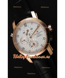 Vacheron Constantin Malte Dual Time Regulator Reloj Réplica Suizo Oro Rosa