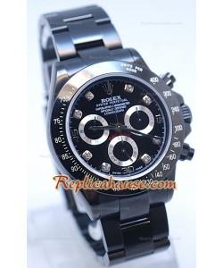 Rolex Daytona Cosmógrafo Project X Editions en Negro Oscuro y Números en Diamantes