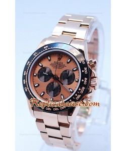 Rolex Daytona Cronógrafo Bisel MonoBloc CeraChrome con Esfera de Oro Rosa Y Cuerpo 