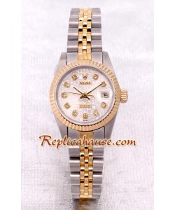 Rolex Réplica Datejust - Two-tone - Dama -