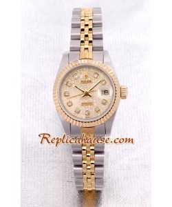 Rolex Réplica Datejust - Two-tone- Dama -