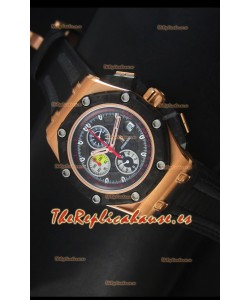 Audemars Piguet Royal Oak Offshore Grand Prix Reloj Suizo Última Réplica 1:1 Oro Rosaro Movimiento 3126