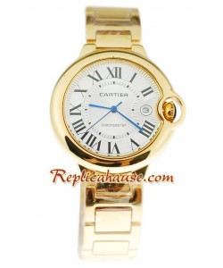 Ballon Blue De Cartier Yellow Gold Reloj Réplica