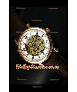 Breguet Classique Japanese Automatic con esfera de esqueletos dorados 