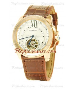 Calibre de Cartier Flying Tourbillon Reloj Réplica
