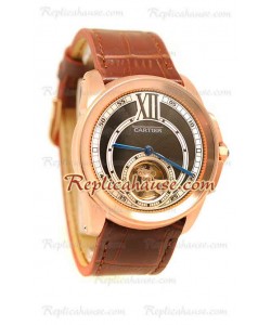 Calibre de Cartier Flying Tourbillon Reloj Réplica