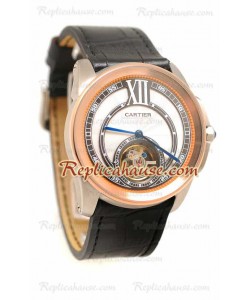 Calibre de Cartier Flying Tourbillon Reloj Réplica