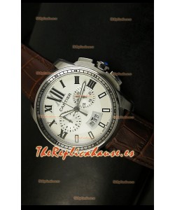 Calibre De Cartier, Reloj cronógrafo Réplica Japonesa, en acero inoxidable