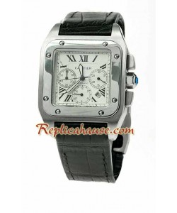 Cartier Santos 100 Cronógrafo Reloj Japonés