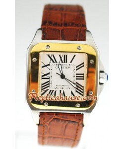 Cartier Santos 100 Reloj Suizo de imitación