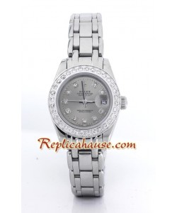 Rolex Réplica Datejust - Silver - Dama -
