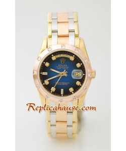 Rolex Réplica Day Date Tres Tonos Reloj