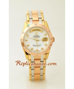 Rolex Réplica Day Date Tres Tonos Reloj