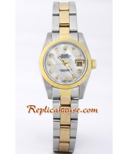 Rolex Réplica Datejust - Two-tone- Dama -