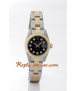 Rolex Réplica Datejust - Two-tone- Dama -