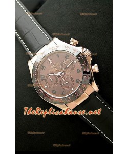Rolex Daytona Monobloc Cerachrome Everose Reloj Suizo - Reproducción Escala 1:1