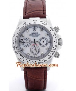Rolex Réplica Daytona Reloj con correa de cuero
