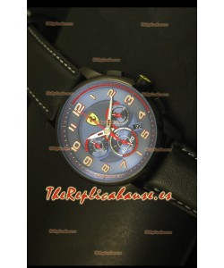 Scuderia Ferrari Heritage Reloj Cronógrafo Caja de Acero color Negro Dial Azul