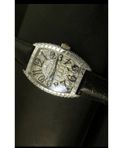 Franck Muller Casablanca Iron Croco Reloj en Caja de Acero