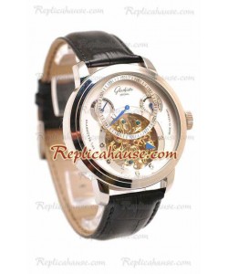 Glashutte Panaomatic Regulator Tourbillon Reloj Réplica
