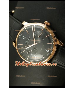 Glashuette Senator Réplica Japonesa con esfera negra