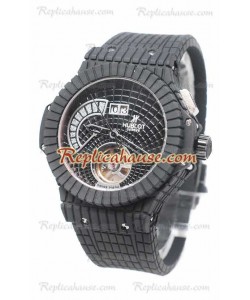 Hublot Black Caviar Tourbillon Bateria de Reserva Reloj