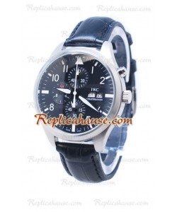 IWC Portofino Cronógrafo Schaffhausen Cara Negra Reloj
