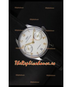 IWC Portugieser IW500704 Reloj Suizo Automático en Dial Blanco - Réplica Espejo Actualizada 1:1 