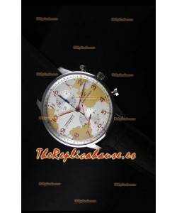 IWC Portuguese Cronógrafo Reloj Réplica Suizo Dial con Mapa Impreso - Edición Réplica Espejo 1:1