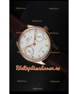 IWC Portugieser IW500701 Reloj Suizo Automático en Dial Blanco - Réplica Espejo Actualizada 1:1 