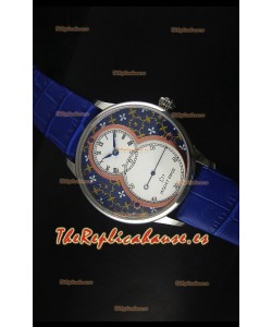 Jaquet Droz Grande Seconde Reloj en Azul Grand Feu paillonné-enameled