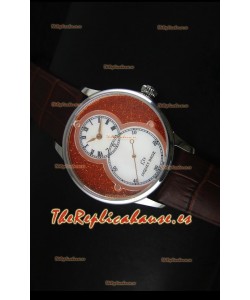 Jaquet Droz Grande Seconde Reloj de Acero Inoxidable Dial en Rojo