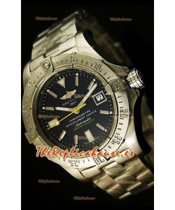 Breitling Avenger Seawolf, Reloj Réplica Suiza con manecilla segundera color amarillo, en escala 1:1