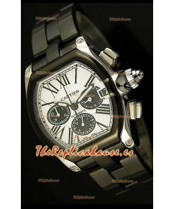 Cartier Roadster Cronógrafo XL Original, Réplica en escala 1:1 con revestimiento DLC