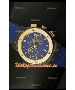 Hublot Classic Fusion Chrono, Reloj Réplica Japonés en Cuarzo, Dial en Azul