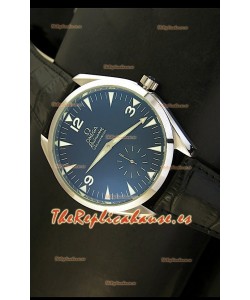 Omega Seamaster Railmaster, Reloj Réplica Japonesa, correa de cuero negro
