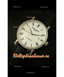 Patek Philippe Calatrava 5120 Reloj Réplica Suiza en Acero - Horas en Números Romanos